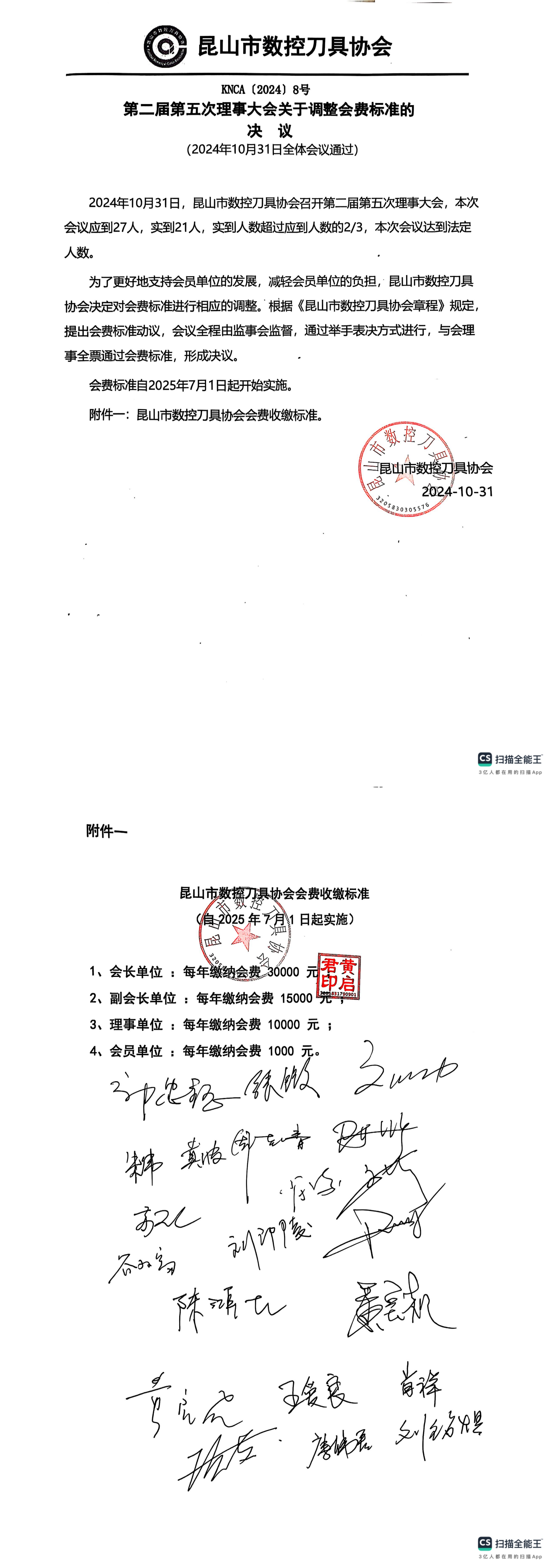 2024年8号文件 关于调整昆山市数控刀具协会会费标准的决议_00.png